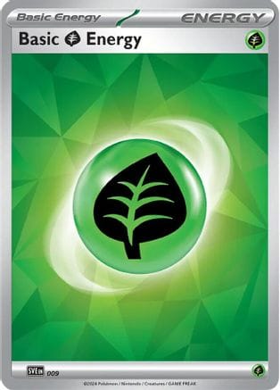 'Pokemon - 'Basic Grass Energy 009  SVE Scarlet & Violet Energies - Common