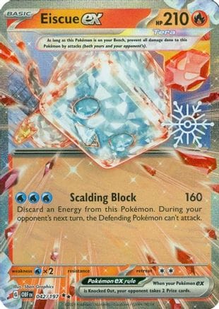 'Pokemon - 'Eiscue ex (Holiday Calendar) 042/197  - Holofoil Miscellaneous Cards & Products - Double Rare