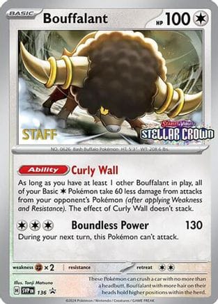 'Pokemon - 'Bouffalant 136  - Reverse Holofoil SV Scarlet & Violet Promo Cards - Promo