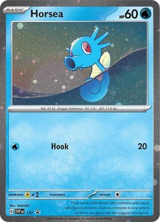 'Pokemon - 'Horsea 137  - Holofoil SV Scarlet & Violet Promo Cards - Promo