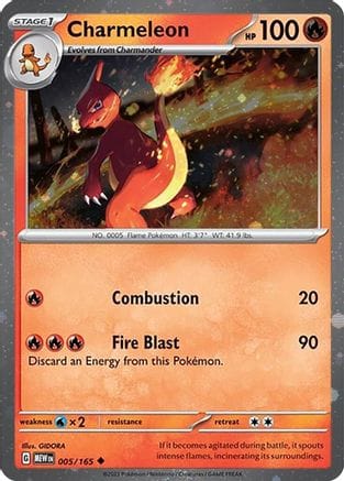 'Pokemon - 'Charmeleon 005/165  - Holofoil Miscellaneous Cards & Products - Promo