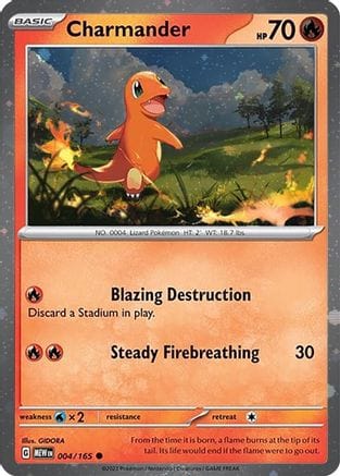'Pokemon - 'Charmander 004/165  - Holofoil Miscellaneous Cards & Products - Promo
