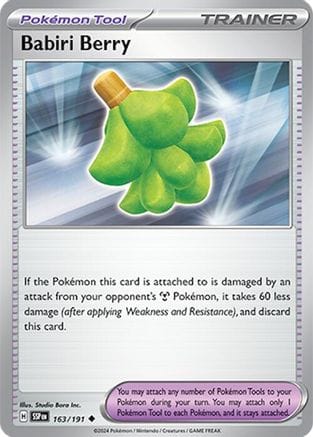 'Pokemon - 'Babiri Berry 163/191  SV08 Surging Sparks - Uncommon