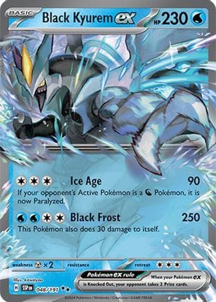 'Pokemon - 'Black Kyurem ex 048/191  - Holofoil SV08 Surging Sparks - Double Rare
