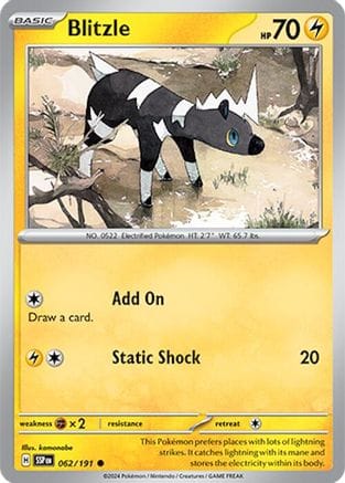 'Pokemon - 'Blitzle 062/191  SV08 Surging Sparks - Common