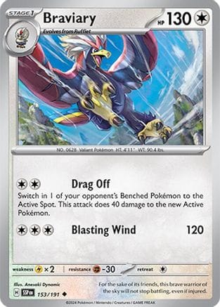 'Pokemon - 'Braviary 153/191  SV08 Surging Sparks - Uncommon