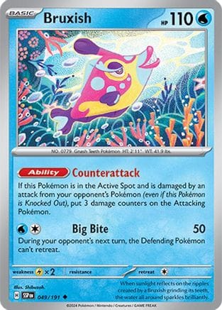 'Pokemon - 'Bruxish 049/191  SV08 Surging Sparks - Uncommon