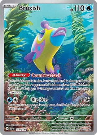 'Pokemon - 'Bruxish 200/191  - Holofoil SV08 Surging Sparks - Illustration Rare