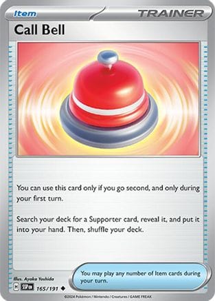 'Pokemon - 'Call Bell 165/191  - Reverse Holofoil SV08 Surging Sparks - Uncommon