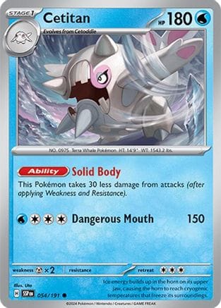 'Pokemon - 'Cetitan 054/191  - Reverse Holofoil SV08 Surging Sparks - Common