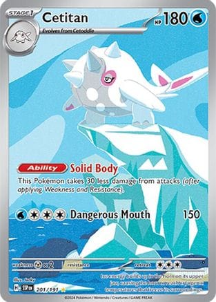 'Pokemon - 'Cetitan 201/191  - Holofoil SV08 Surging Sparks - Illustration Rare