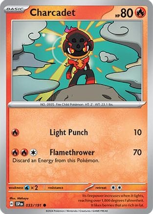 'Pokemon - 'Charcadet 033/191  - Reverse Holofoil SV08 Surging Sparks - Common
