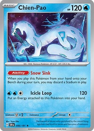 'Pokemon - 'Chien-Pao 056/191  - Reverse Holofoil SV08 Surging Sparks - Rare