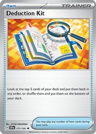 'Pokemon - 'Deduction Kit 171/191  - Reverse Holofoil SV08 Surging Sparks - Uncommon