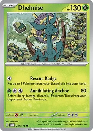 'Pokemon - 'Dhelmise 010/191  SV08 Surging Sparks - Common