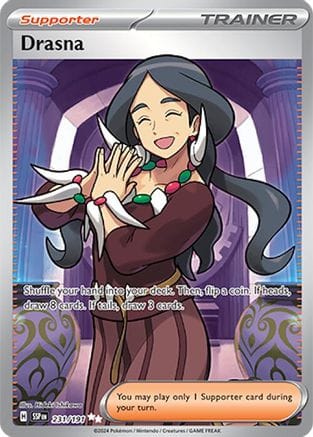 'Pokemon - 'Drasna 231/191  - Holofoil SV08 Surging Sparks - Ultra Rare