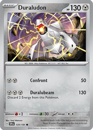 'Pokemon - 'Duraludon 129/191  SV08 Surging Sparks - Common