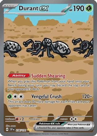 'Pokemon - 'Durant ex 236/191  - Holofoil SV08 Surging Sparks - Special Illustration Rare