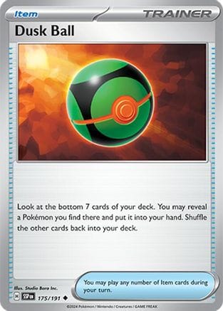 'Pokemon - 'Dusk Ball 175/191  - Reverse Holofoil SV08 Surging Sparks - Uncommon