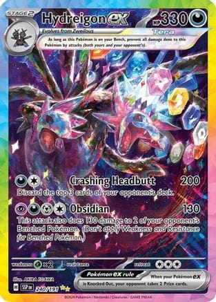 'Pokemon - 'Hydreigon ex 240/191  - Holofoil SV08 Surging Sparks - Special Illustration Rare