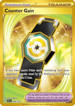 'Pokemon - 'Counter Gain 249/191  - Holofoil SV08 Surging Sparks - Hyper Rare