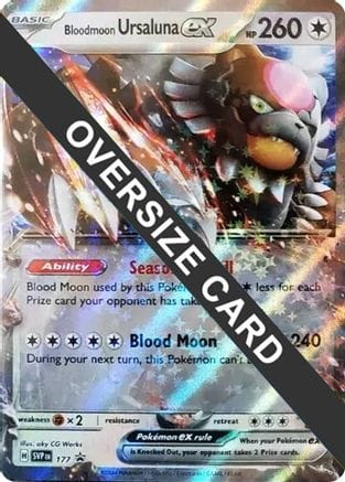 'Pokemon - 'Bloodmoon Ursaluna ex - 177 141/167  - Holofoil Jumbo Cards - Double Rare