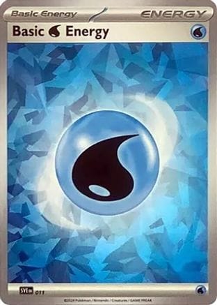 'Pokemon - 'Basic Water Energy (Cracked Ice Holo) 011  - Holofoil SVE Scarlet & Violet Energies - Common