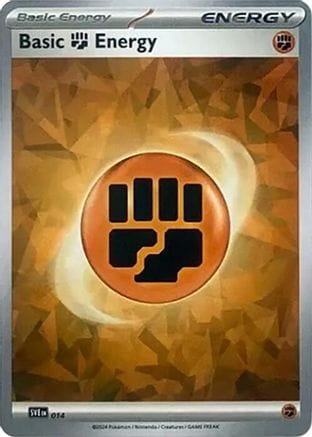 'Pokemon - 'Basic Fighting Energy (Cracked Ice Holo) 014  - Holofoil SVE Scarlet & Violet Energies - Common