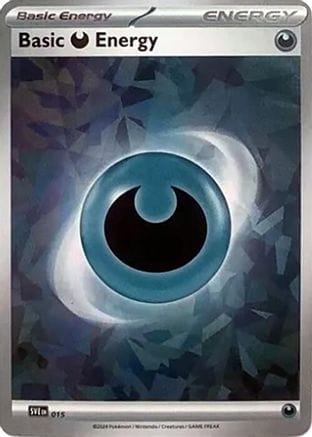 'Pokemon - 'Basic Darkness Energy (Cracked Ice Holo) 015  - Holofoil SVE Scarlet & Violet Energies - Common