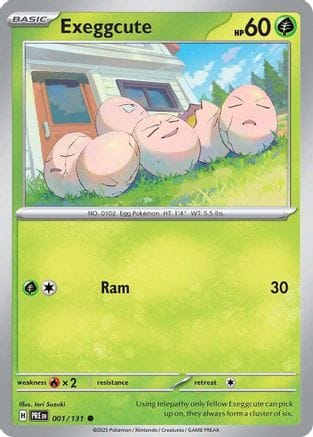 'Pokemon - 'Exeggcute 001/131  SV Prismatic Evolutions - Common