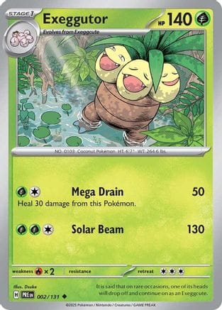 'Pokemon - 'Exeggutor 002/131  SV Prismatic Evolutions - Uncommon
