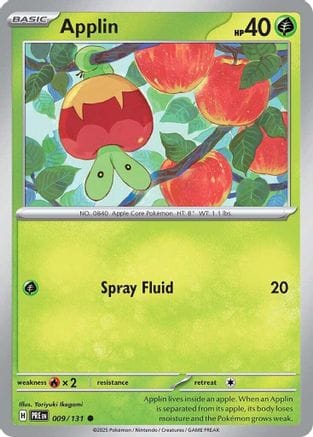 'Pokemon - 'Applin 009/131  SV Prismatic Evolutions - Common