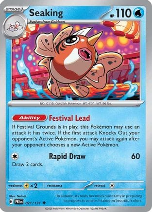 'Pokemon - 'Seaking 021/131  SV Prismatic Evolutions - Uncommon