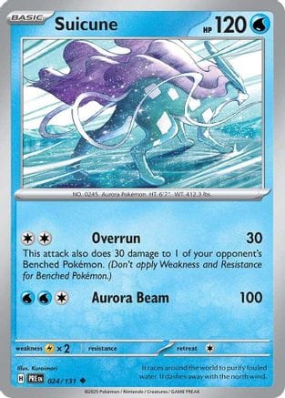 'Pokemon - 'Suicune 024/131  - Reverse Holofoil SV Prismatic Evolutions - Uncommon