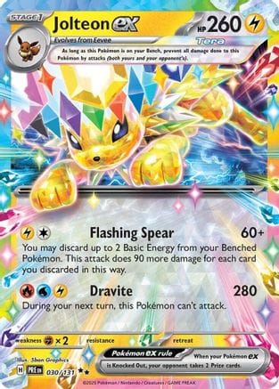 'Pokemon - 'Jolteon ex 030/131  - Holofoil SV Prismatic Evolutions - Double Rare