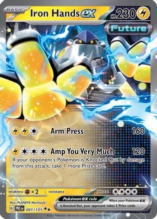 'Pokemon - 'Iron Hands ex 031/131  - Holofoil SV Prismatic Evolutions - Double Rare