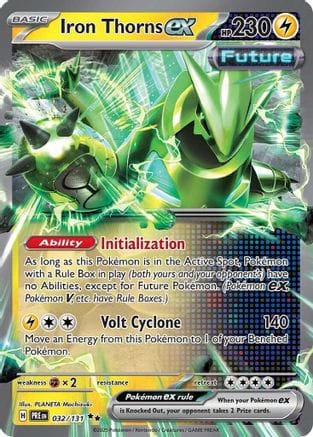 'Pokemon - 'Iron Thorns ex 032/131  - Holofoil SV Prismatic Evolutions - Double Rare