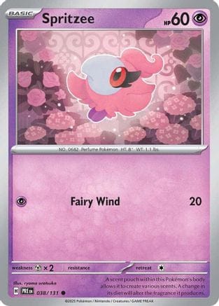 'Pokemon - 'Spritzee 038/131  SV Prismatic Evolutions - Common