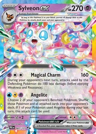 'Pokemon - 'Sylveon ex 041/131  - Holofoil SV Prismatic Evolutions - Double Rare