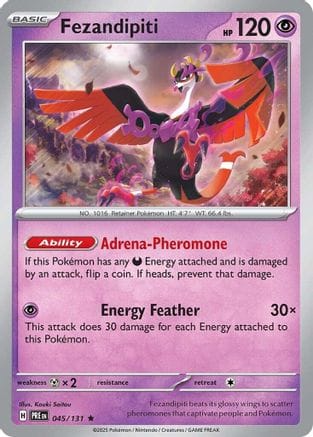 'Pokemon - 'Fezandipiti 045/131  - Holofoil SV Prismatic Evolutions - Rare