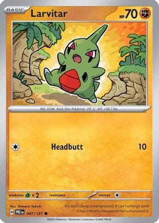 'Pokemon - 'Larvitar 047/131  SV Prismatic Evolutions - Common