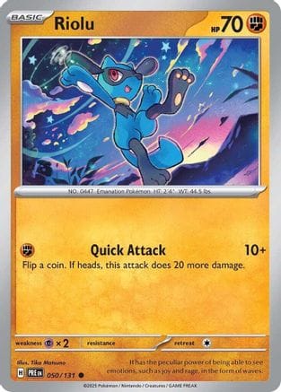 'Pokemon - 'Riolu 050/131  SV Prismatic Evolutions - Common