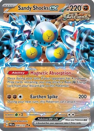 'Pokemon - 'Sandy Shocks ex 056/131  - Holofoil SV Prismatic Evolutions - Double Rare