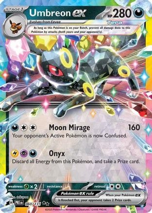 'Pokemon - 'Umbreon ex 060/131  - Holofoil SV Prismatic Evolutions - Double Rare