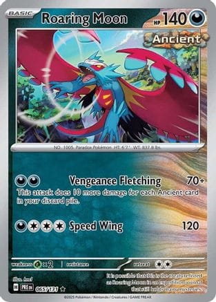 'Pokemon - 'Roaring Moon 065/131  - Reverse Holofoil SV Prismatic Evolutions - Rare