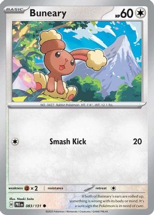 'Pokemon - 'Buneary 083/131  SV Prismatic Evolutions - Common