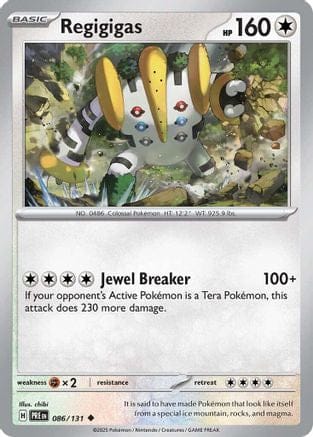 'Pokemon - 'Regigigas 086/131  SV Prismatic Evolutions - Uncommon