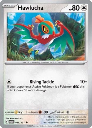 'Pokemon - 'Hawlucha 089/131  SV Prismatic Evolutions - Uncommon