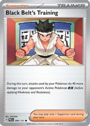 'Pokemon - 'Black Belt's Training 096/131  SV Prismatic Evolutions - Common