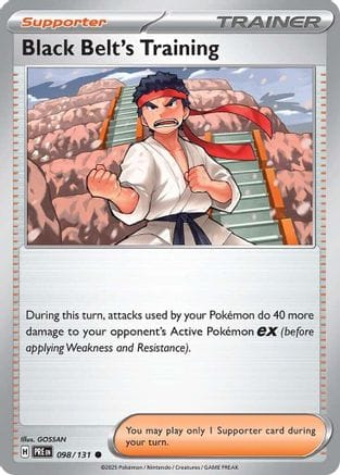 'Pokemon - 'Black Belt's Training 098/131  SV Prismatic Evolutions - Common